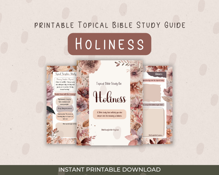 a bible study guide with a floral design